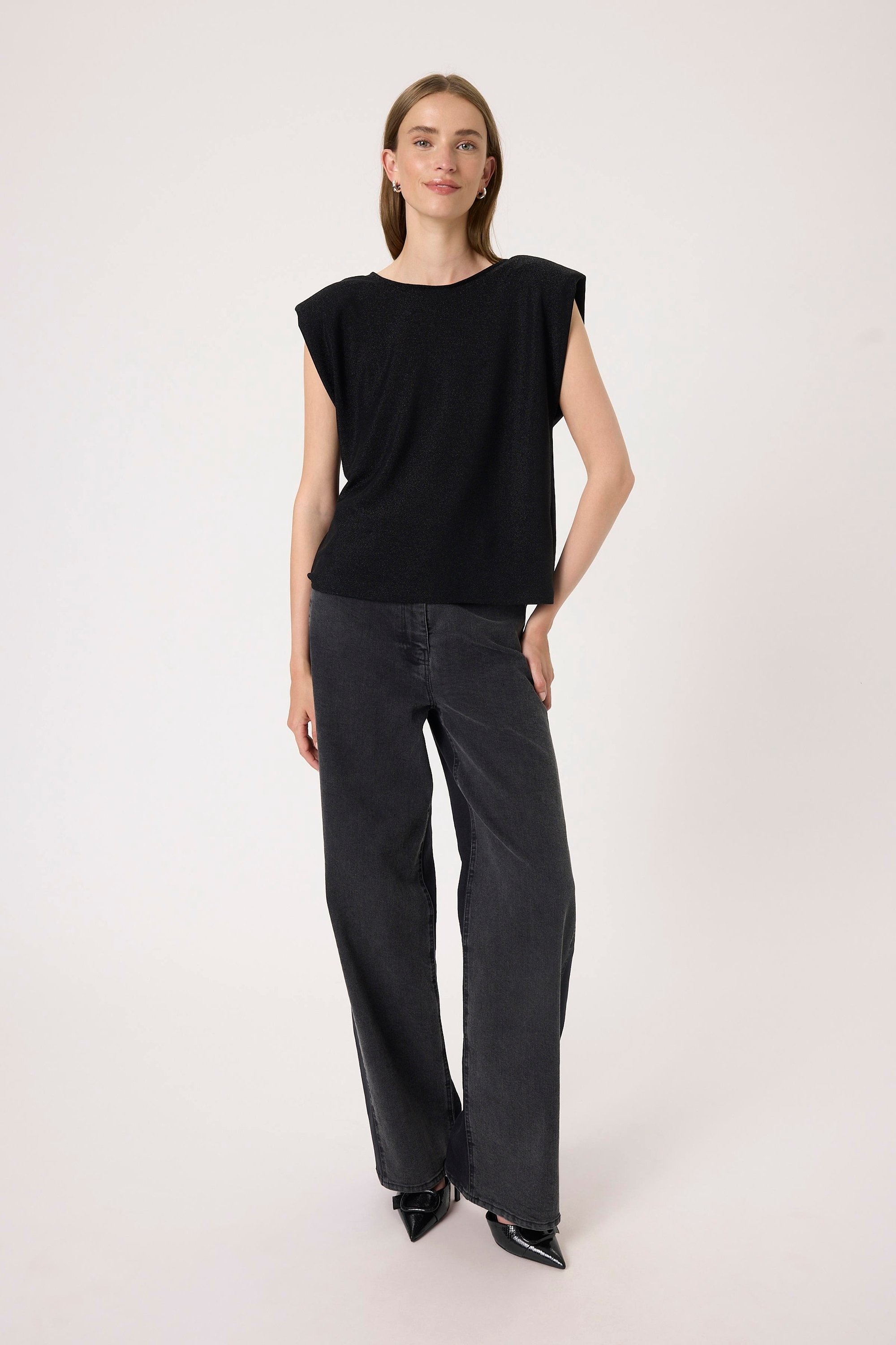 Jerseytop SLSkylara Jerseytop Gerade Passform black