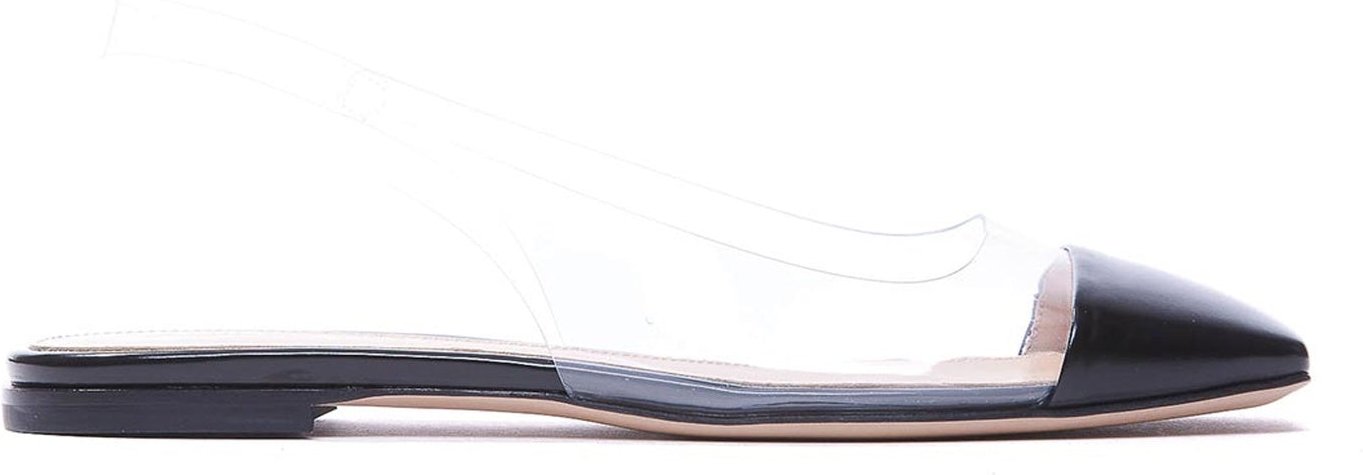 Gianvito Rossi Plexi Slingback Ballerinas