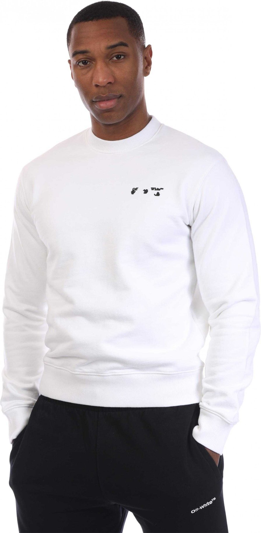 Off White - Sweatshirt für Herren, Schmal (Weiß/Schwarz)