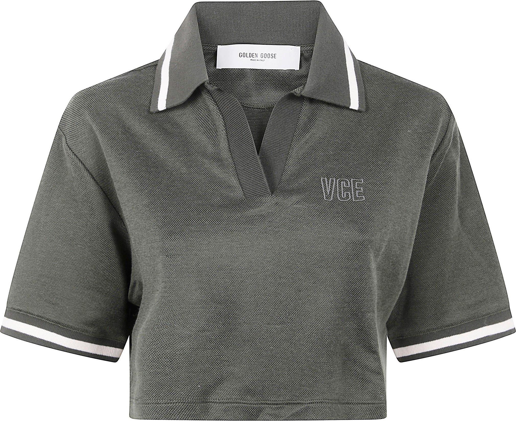 Baumwoll-Cropped-Polohemd