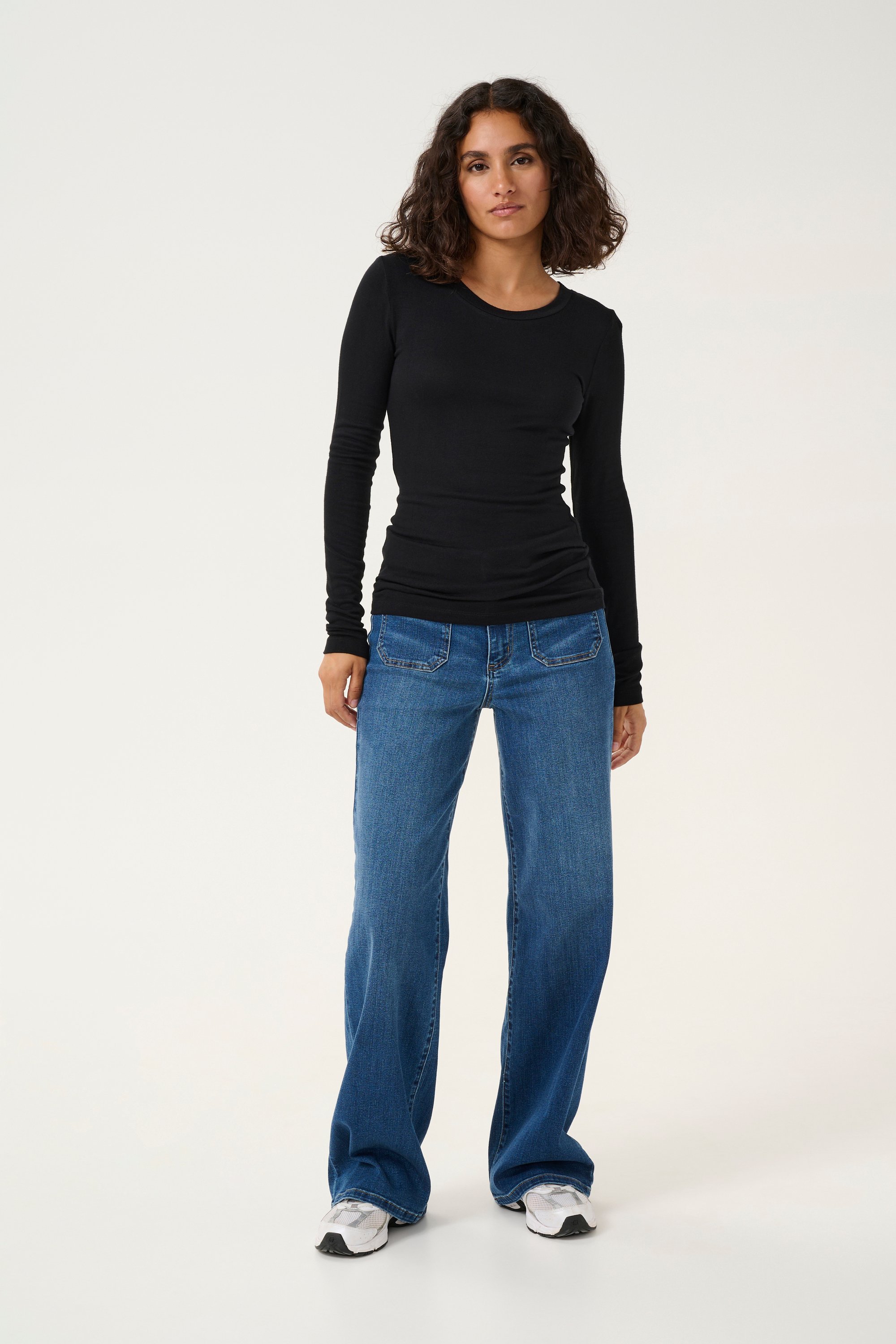 Langarm-Shirt Slim fit black