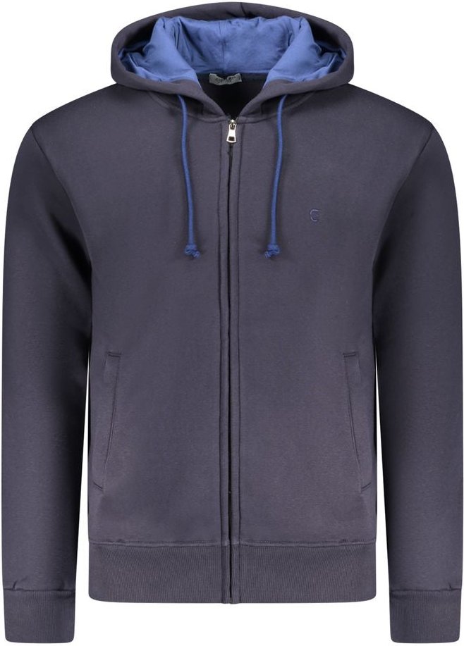 Coveri Moving Blaue Baumwolle Herren Kapuzenpullover