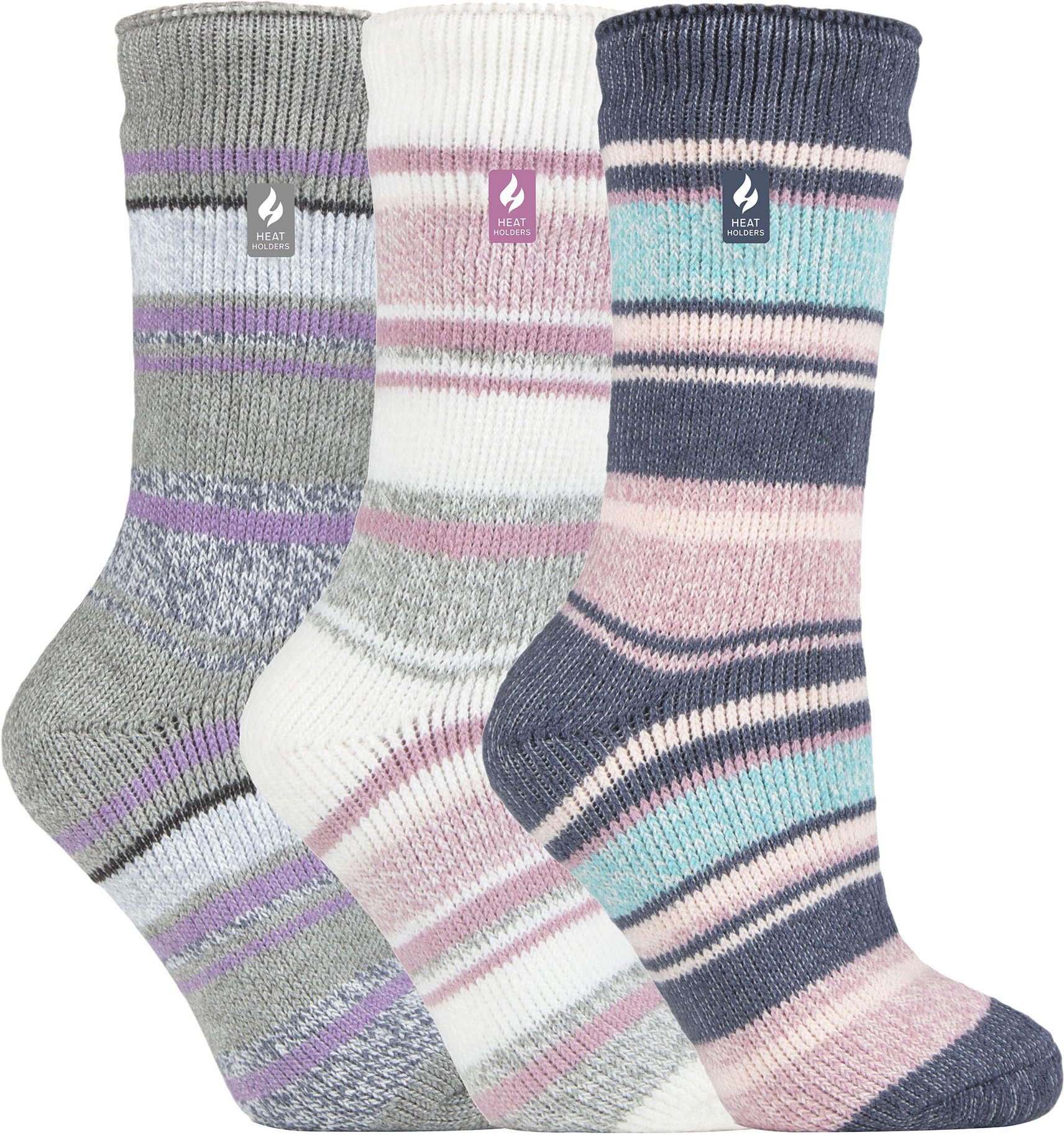 HEAT HOLDERS - 3er-Pack Multipack Damen Isolierte Thermo-Socken für den Winter - Provence