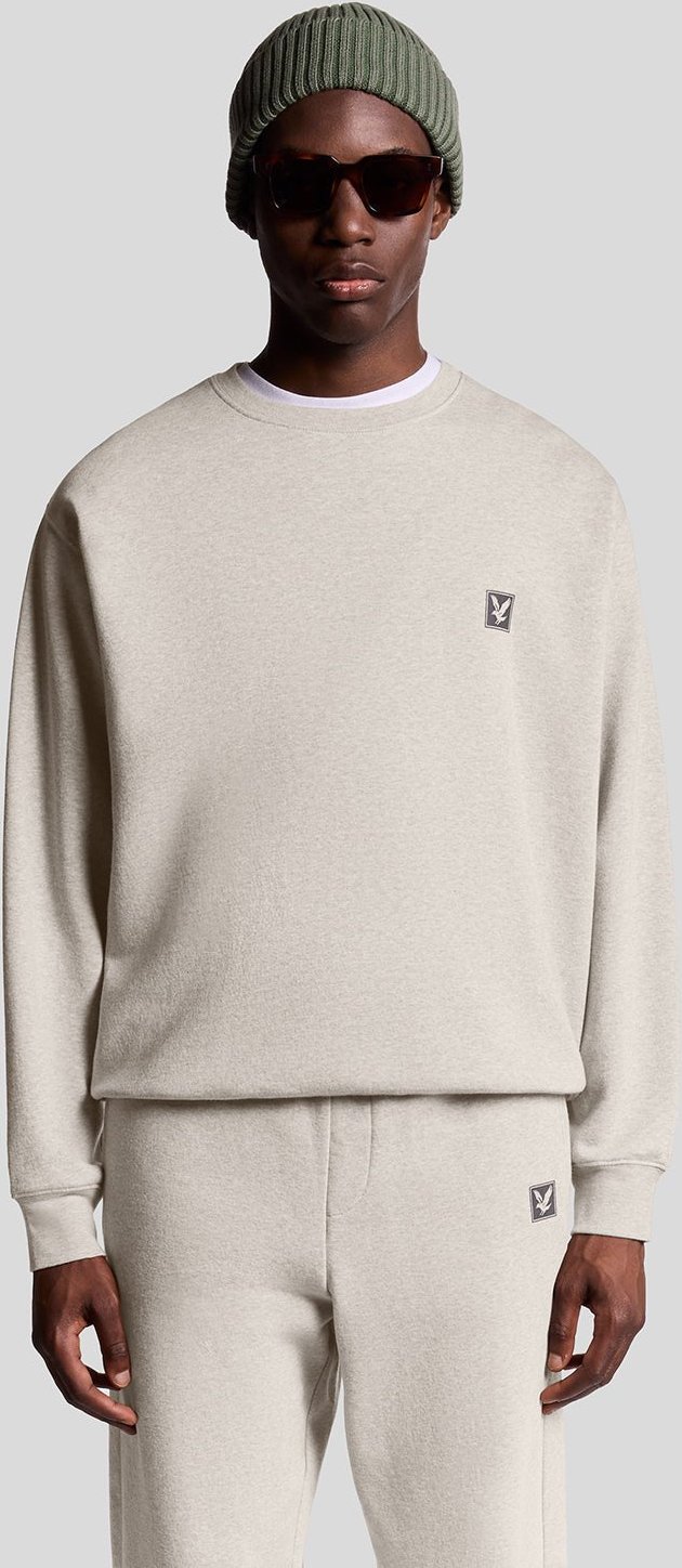 Lyle & Scott Lounge Sweatshirt mit Rundhalsausschnitt – Beige