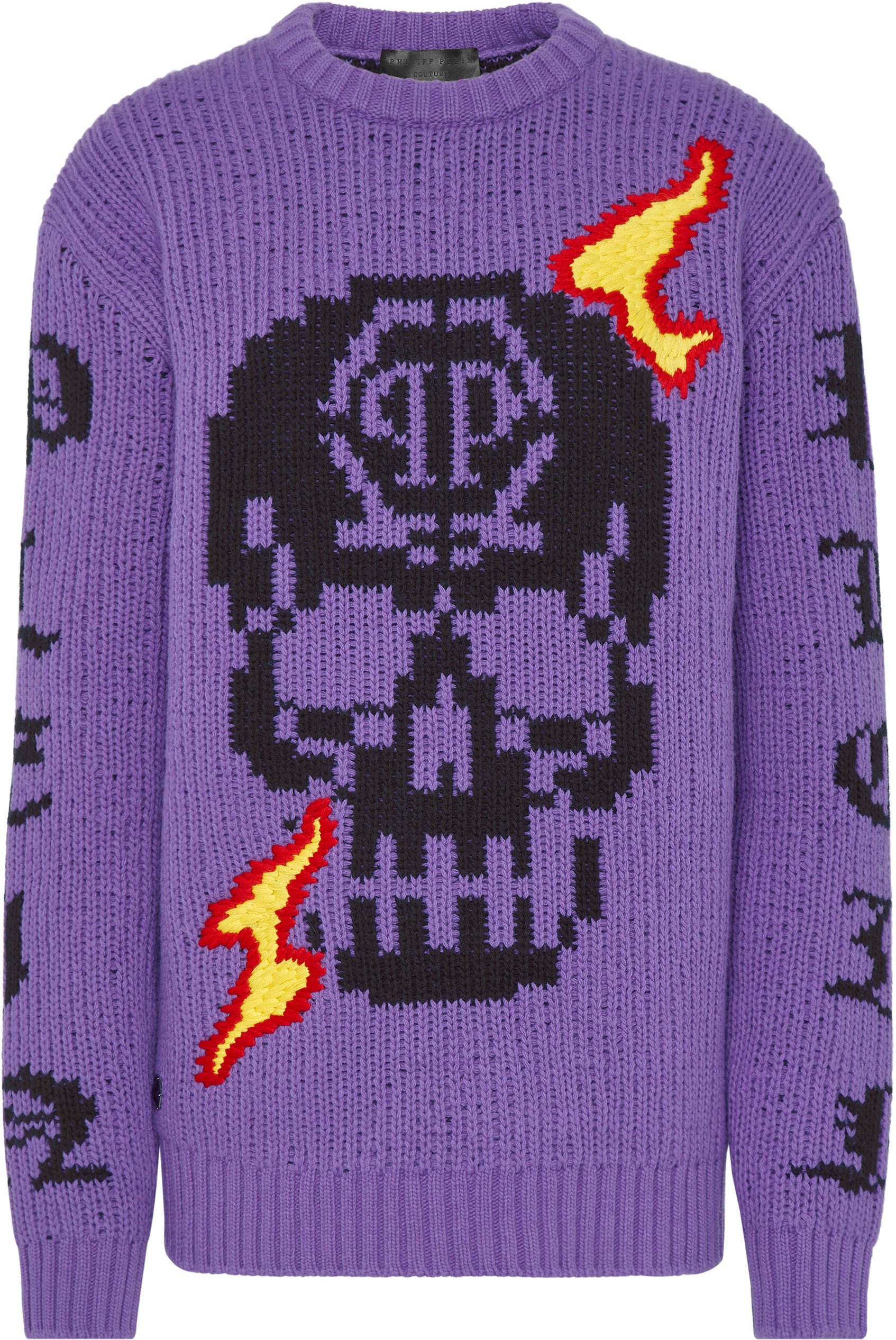 Rundhalspullover Skull