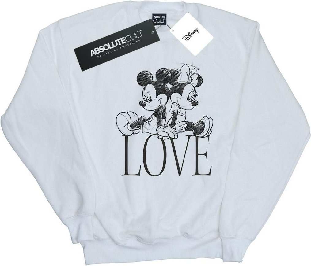 Disney - "Mickey And Minnie Mouse Love" Sweatshirt für Herren (Weiß)