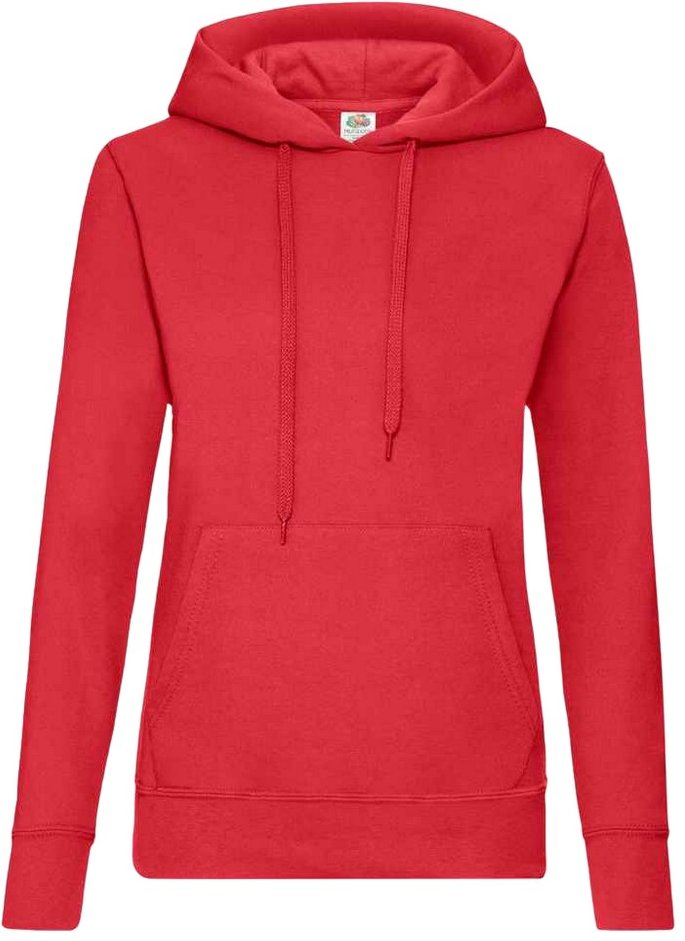 Fruit of the Loom - "Classic" Sweatshirt mit Kapuze für Damen (Rot)