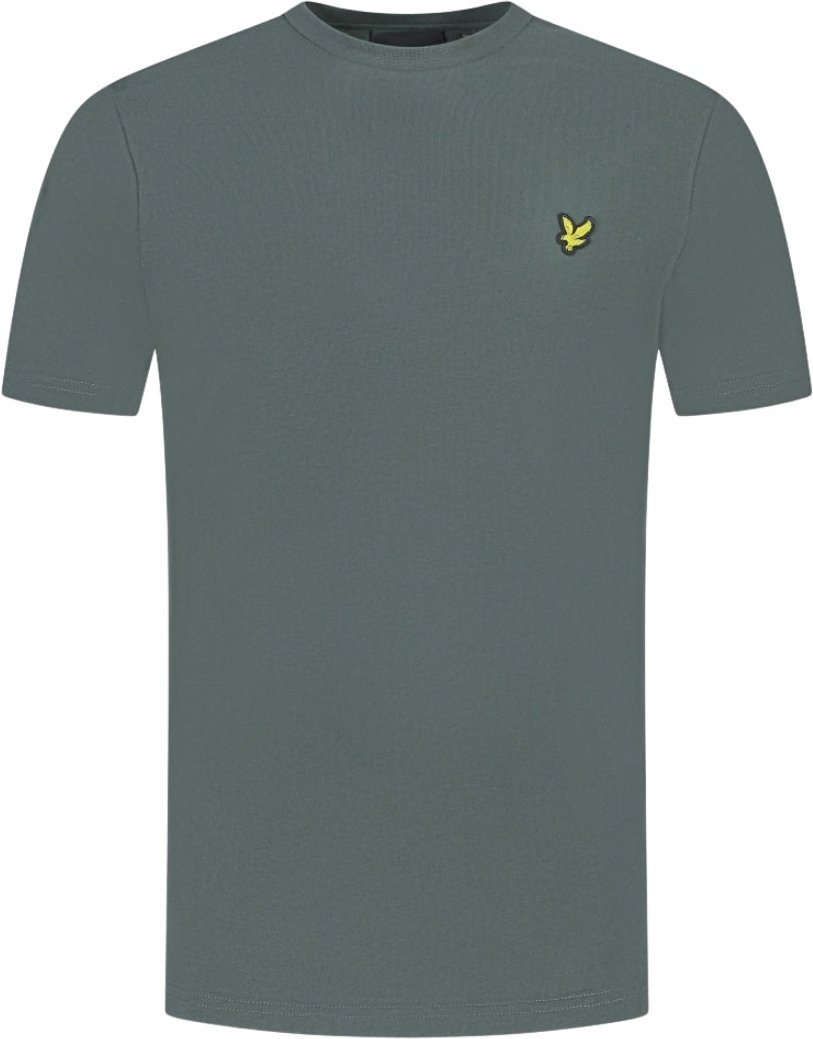 Tiefgrünes T-Shirt mit Lyle & Scott-Logo auf der Brust