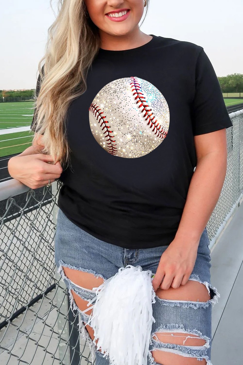 Baseball Grafik T-Shirt
