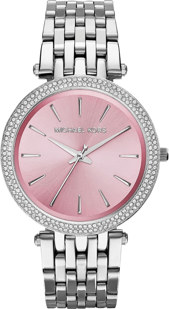 Michael Kors Darci MK3352 Damen Edelstahl-Uhr 39 mm mit pinkfarbenem Zifferblatt