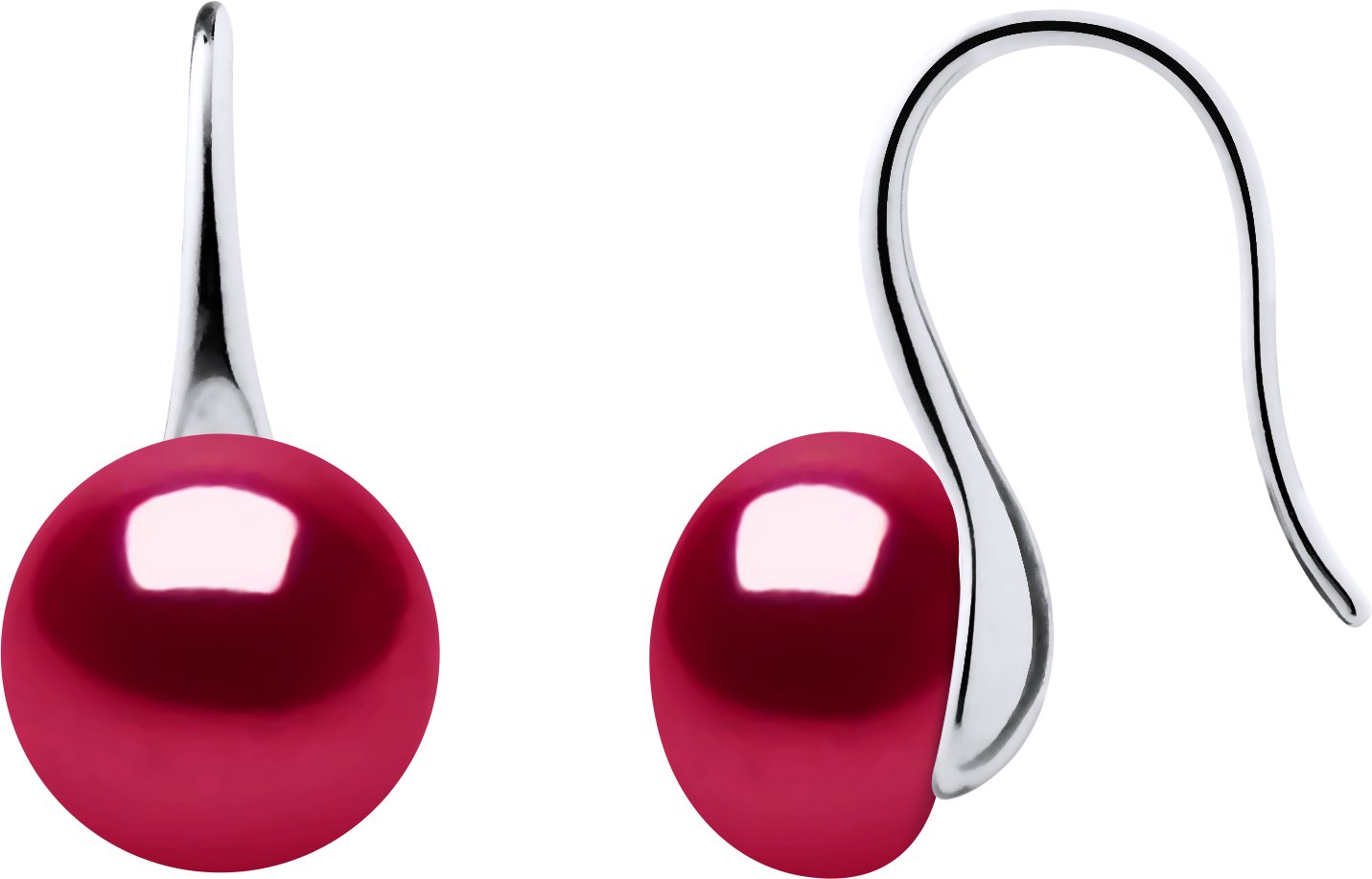 Ohrringe aus echten Süßwasser-Zuchtperlen, Knopfgröße 9–10 mm