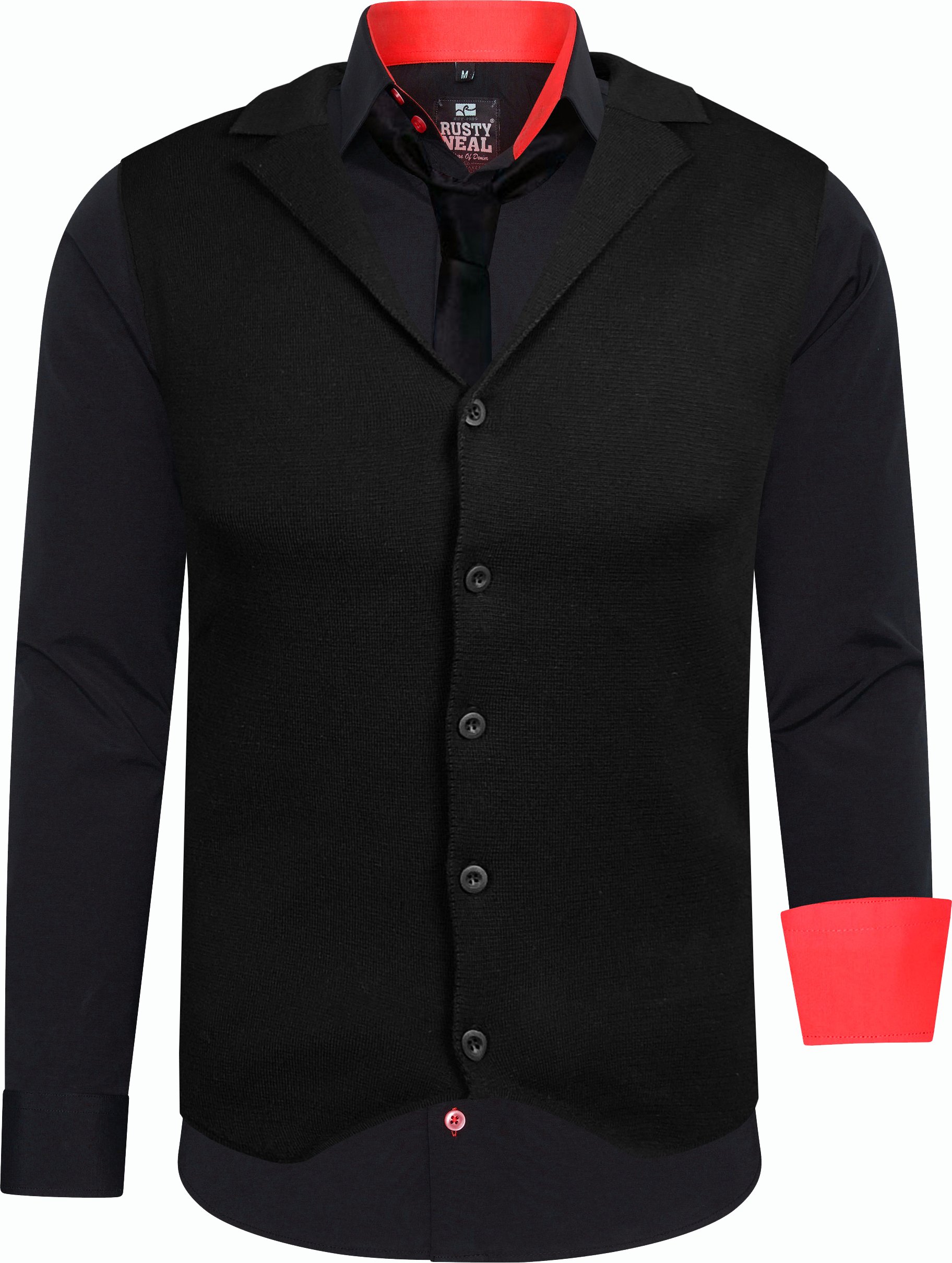 Hemd mit Weste und Krawatte 3-teilig