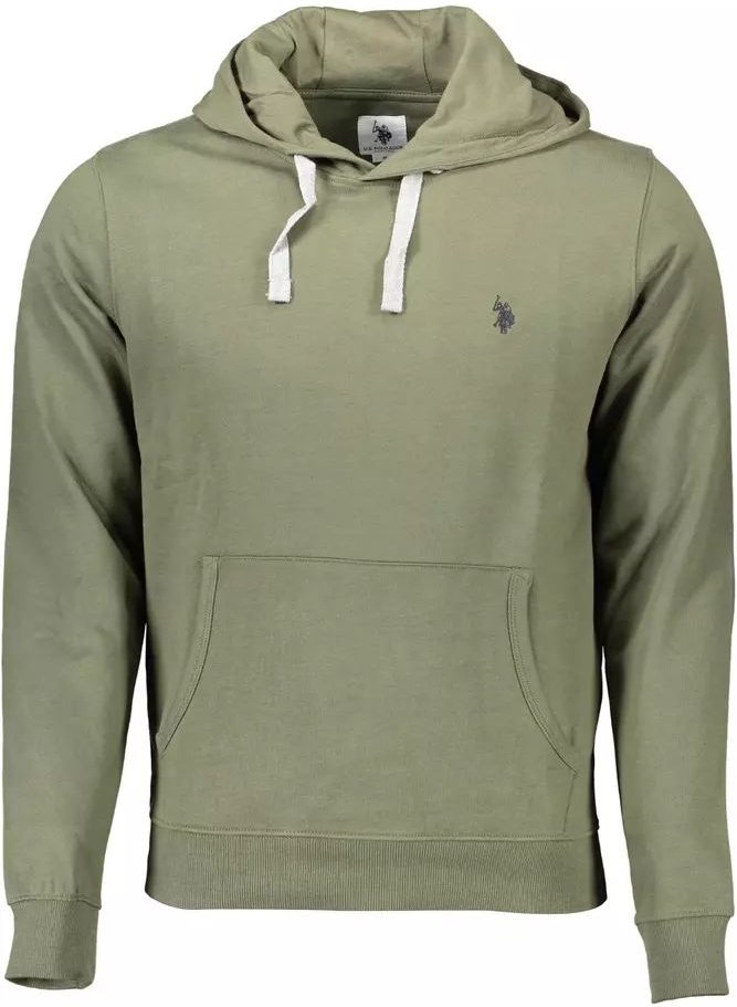 Fleece Hoodie Pullover Olivgrün