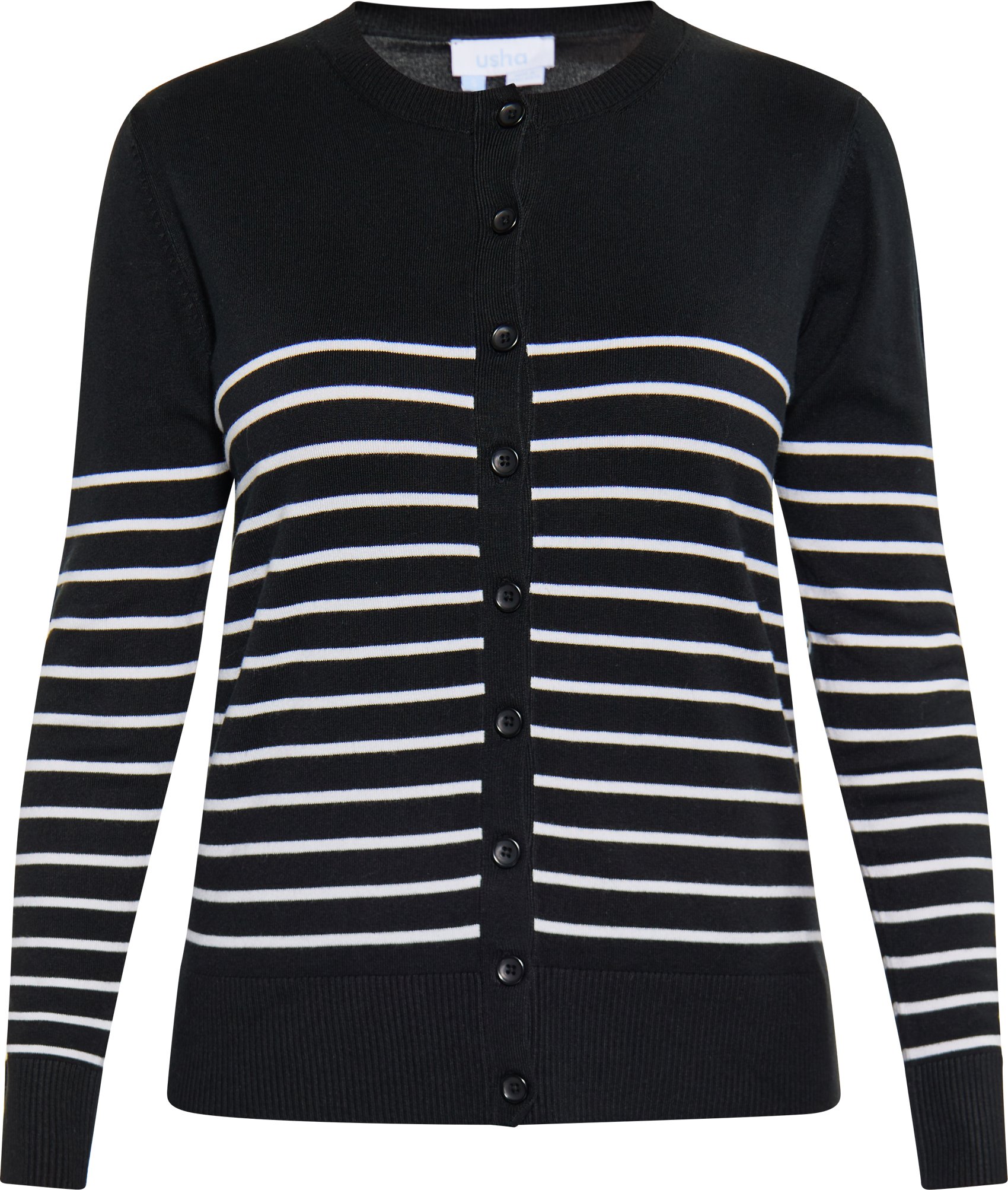 usha Strickjacke Damen schwarz weiss