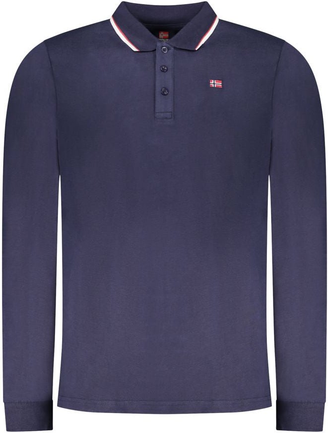 Norwegen 1963 Blau Baumwolle Herren Poloshirt