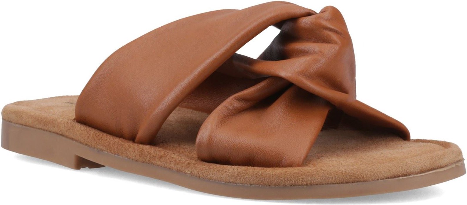 Hush Puppies Amy Weite Leder Damen Sandalen in Tan Standard