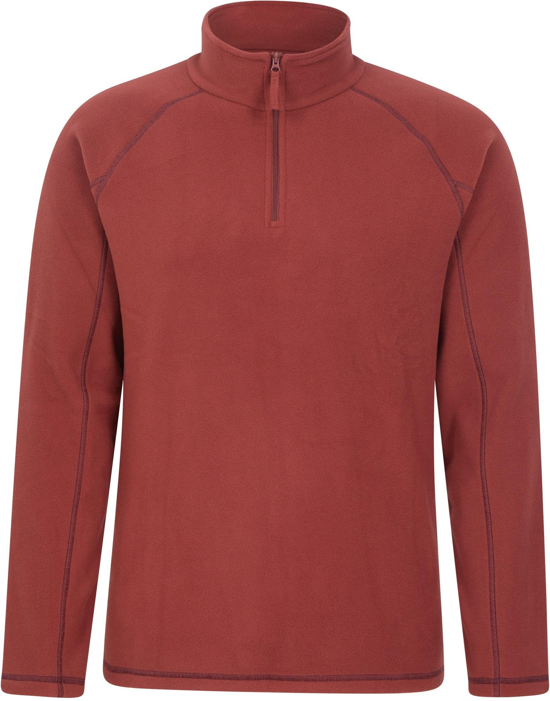 Mountain Warehouse - "Ashbourne II" Fleece-Oberteil mit halbem Reißverschluss für Herren (Burgunderrot)