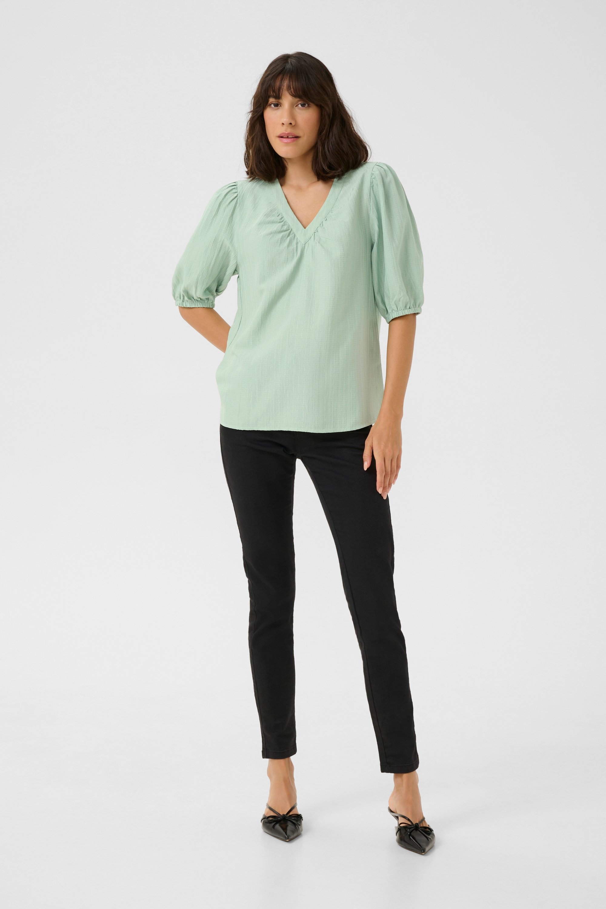 Kurzarm-Bluse Regular fit Balsam Green CC green