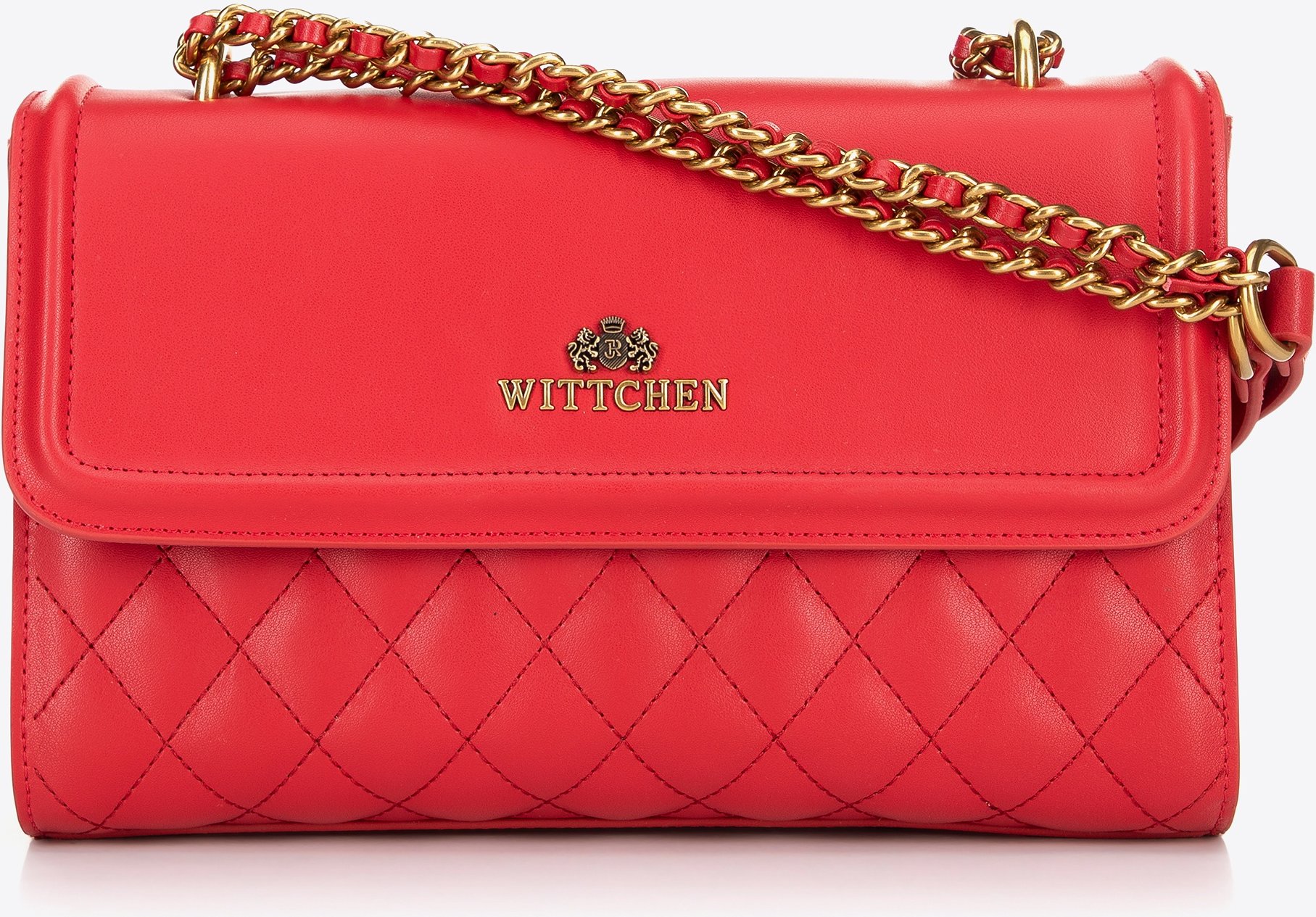 Wittchen Damen-Umhängetasche aus echtem Leder mit Steppung in Rot