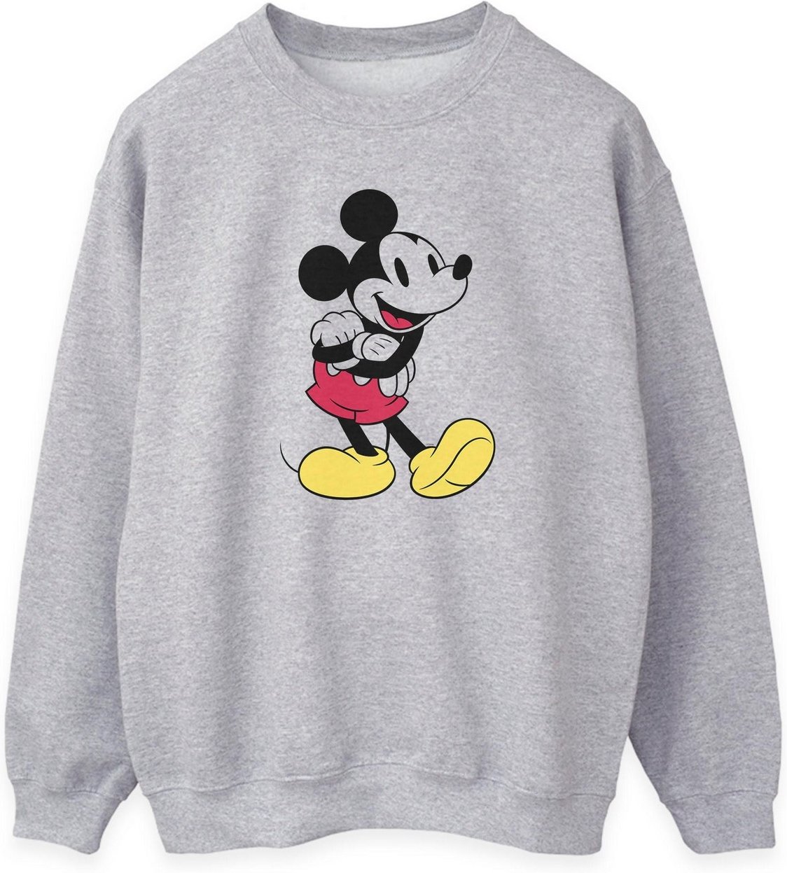 Disney Klassisches Micky Maus-Sweatshirt für Damen/Damen (Grau)