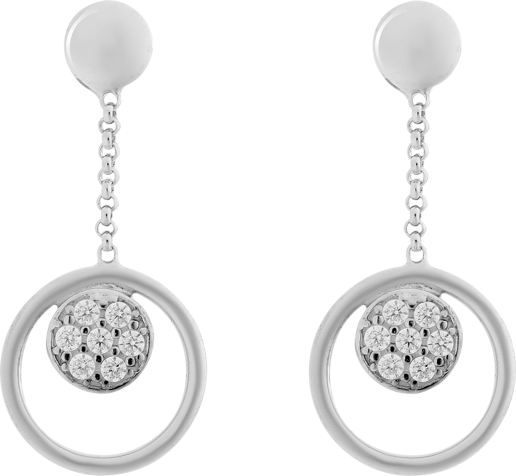 Orphelia 'Alessia' Tropfenohrringe aus 925er Sterlingsilber für Damen - Silber ZO-7382