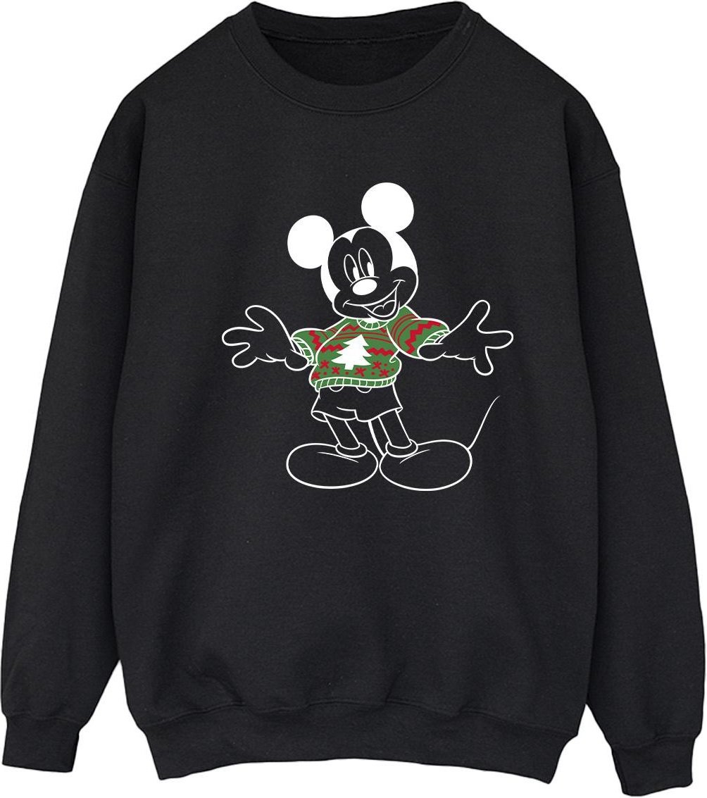 Disney - "Mickey Mouse Xmas Jumper" Sweatshirt für Damen (Schwarz)