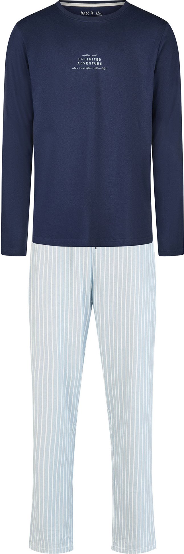 Phil & Co. Berlin Herren Pyjama Unlimited AdventureSchlafanzug, Pyjama Set, Nachtwäsche