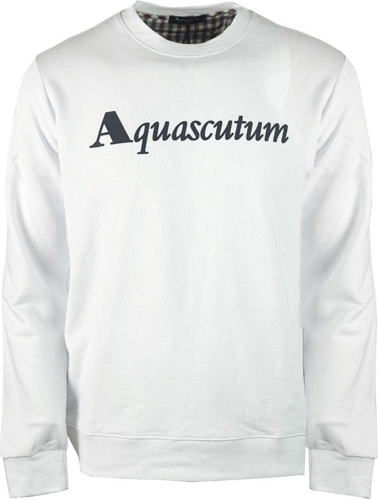 Aquascutum Unisex Erwachsenen Box Logo Sweatshirt (Weiß)