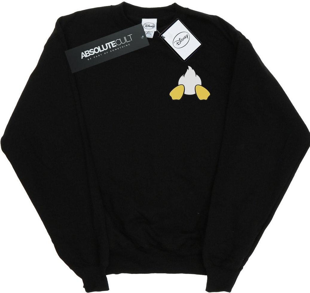Disney - "Donald Duck Backside Breast Print" Sweatshirt für Damen (Schwarz)