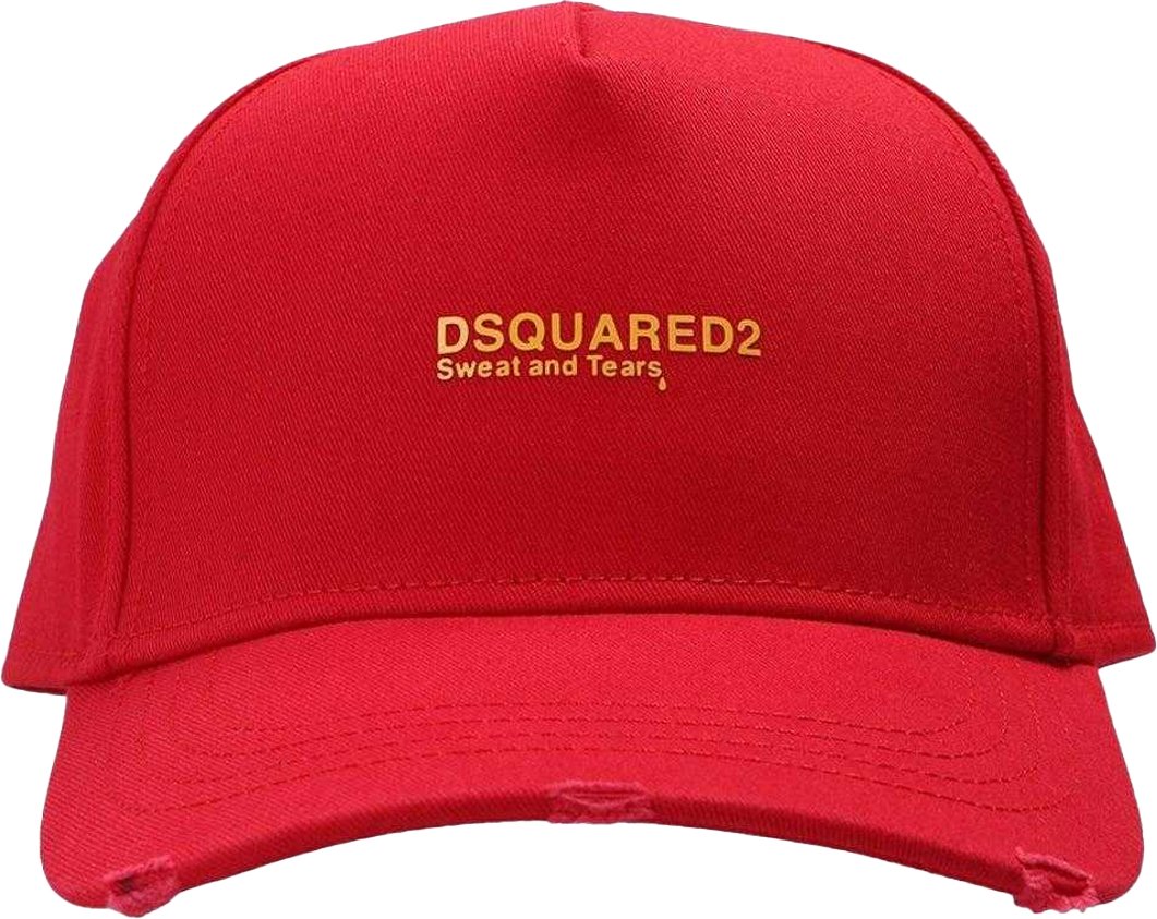 DSquared2 Sweat And Tears Logo Baseballmütze (Rot)