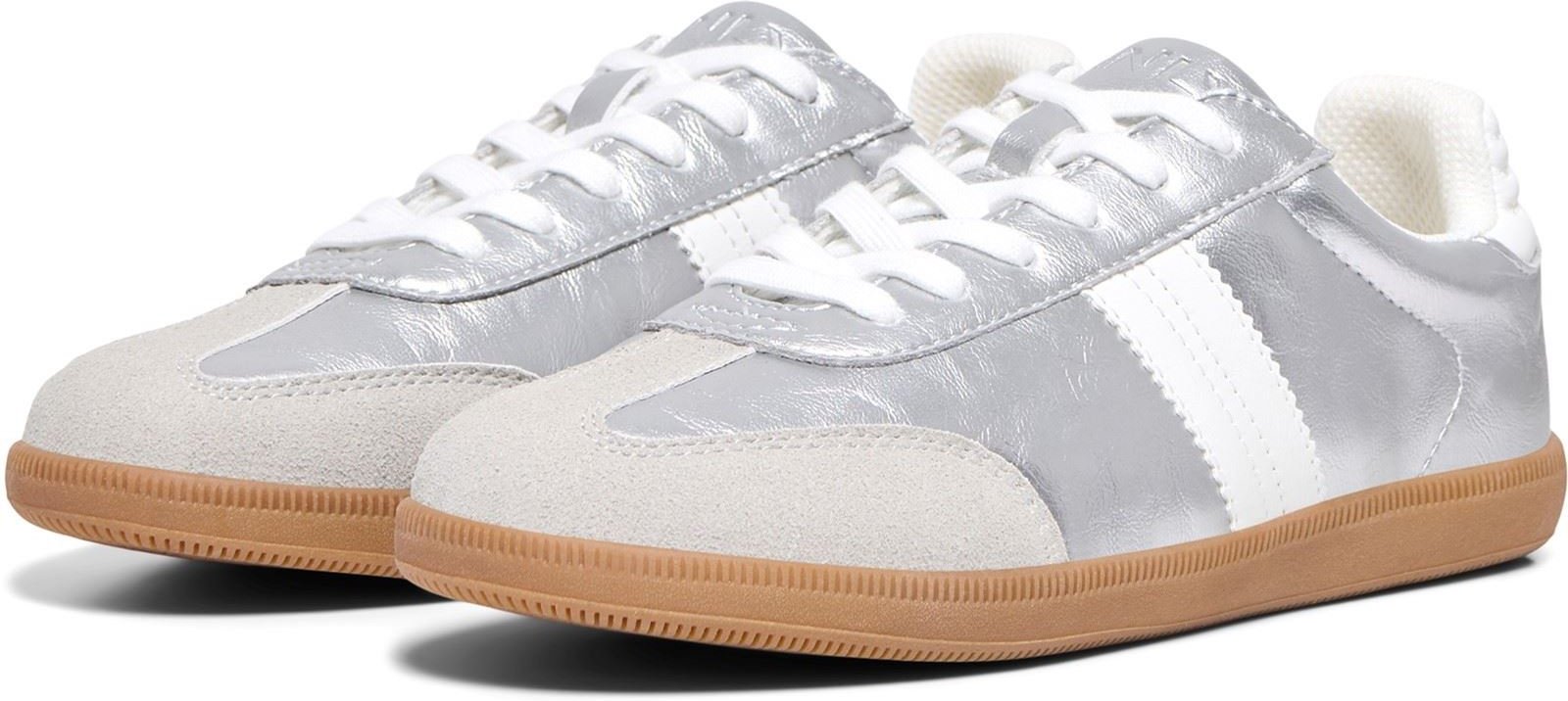 Thumbnail - NUR Amber Polyester Damen Silberne Sneaker