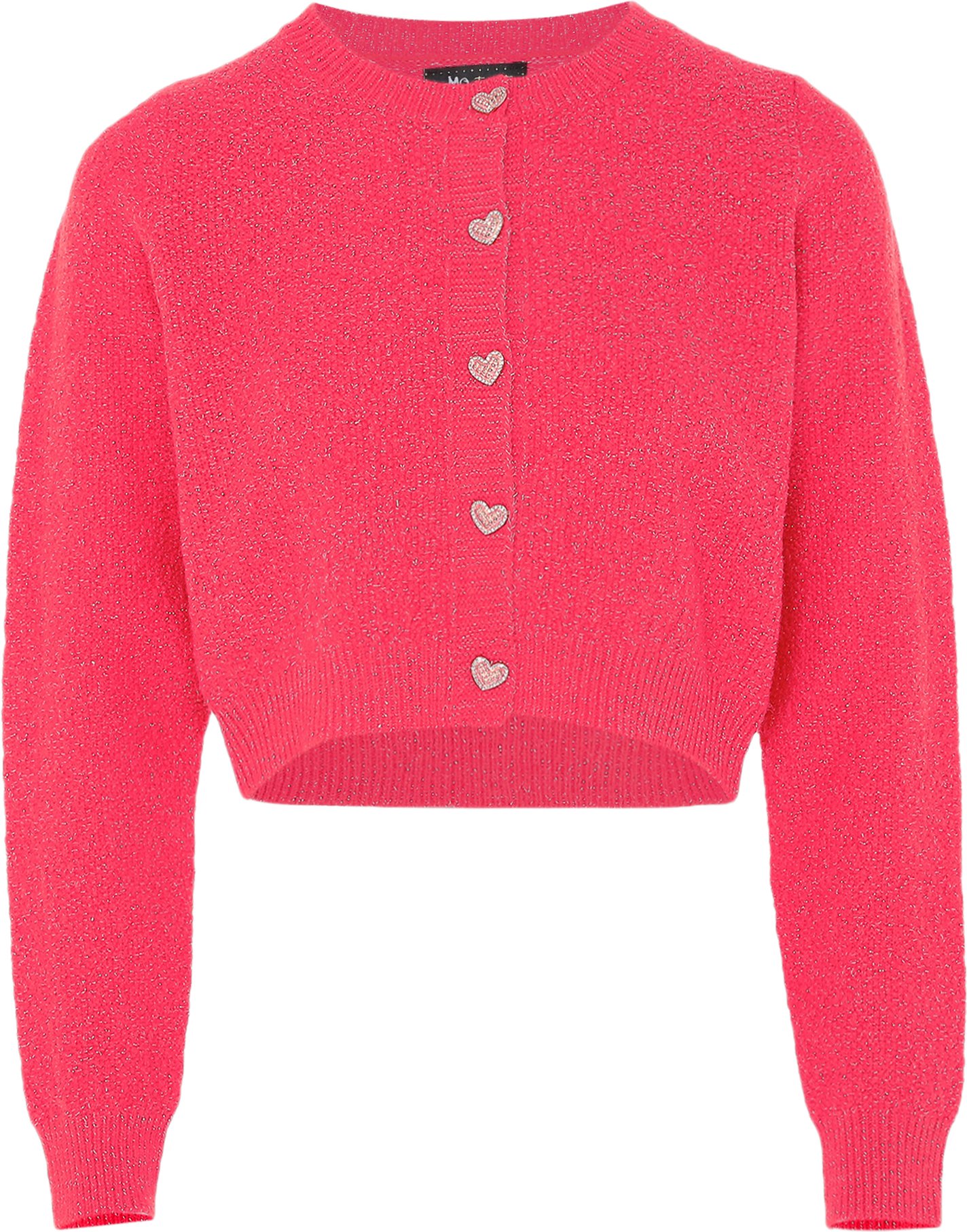 Mymo Cardigan mit Effektgarn Damen Rosa