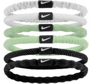 Nike - "Flex" Haarband(6er-Pack) (Weiß/Dampfgrün/Schwarz)