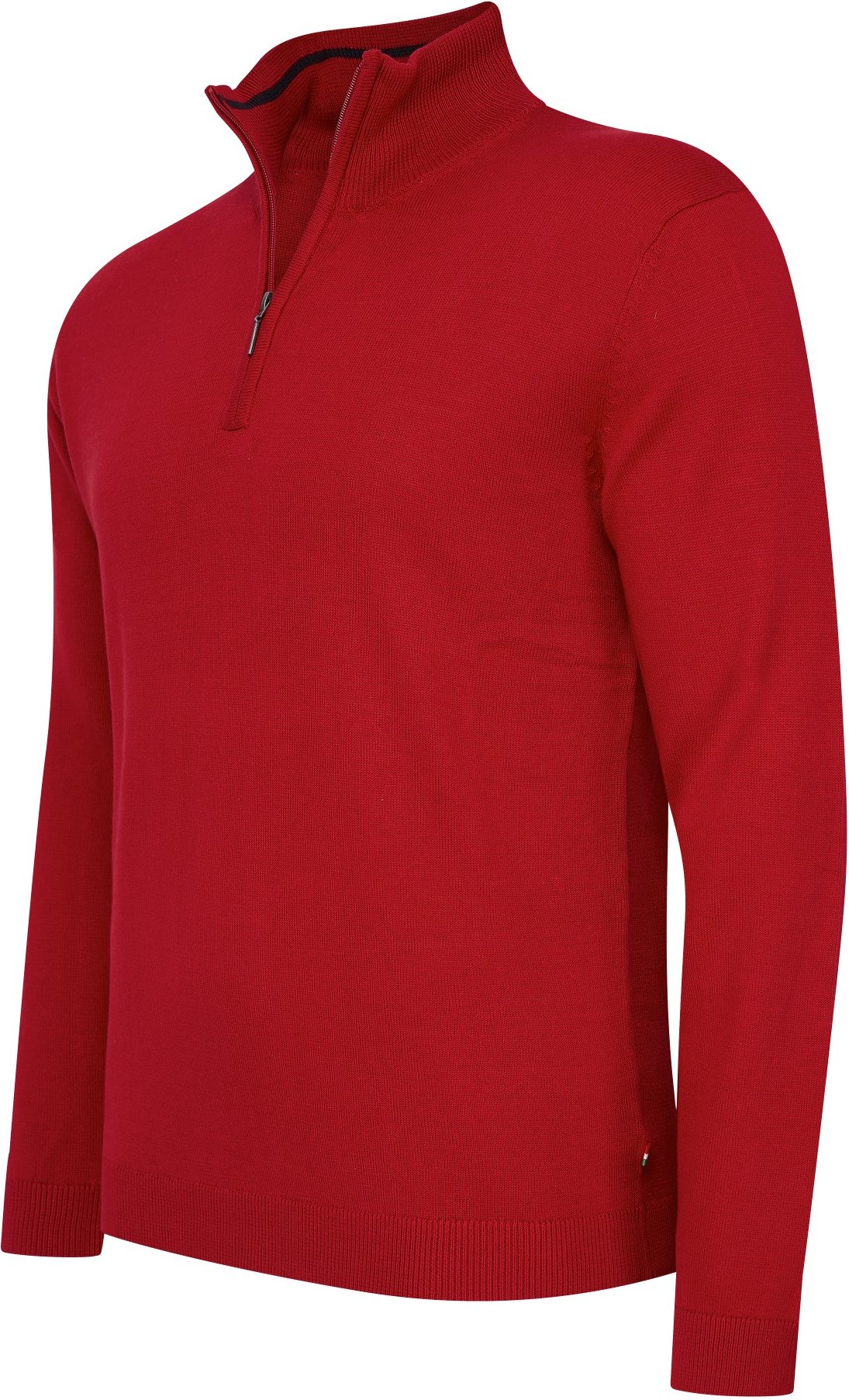 Thumbnail - Cappuccino Italia Bergamo Zip Pullover für Herren. Der Pullover besteht aus 50% Baumwolle und 50% Polyester und hat eine...