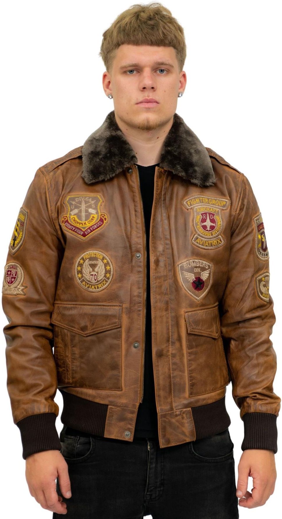 Herren Leder Air Force Bomberjacke - Belgrad