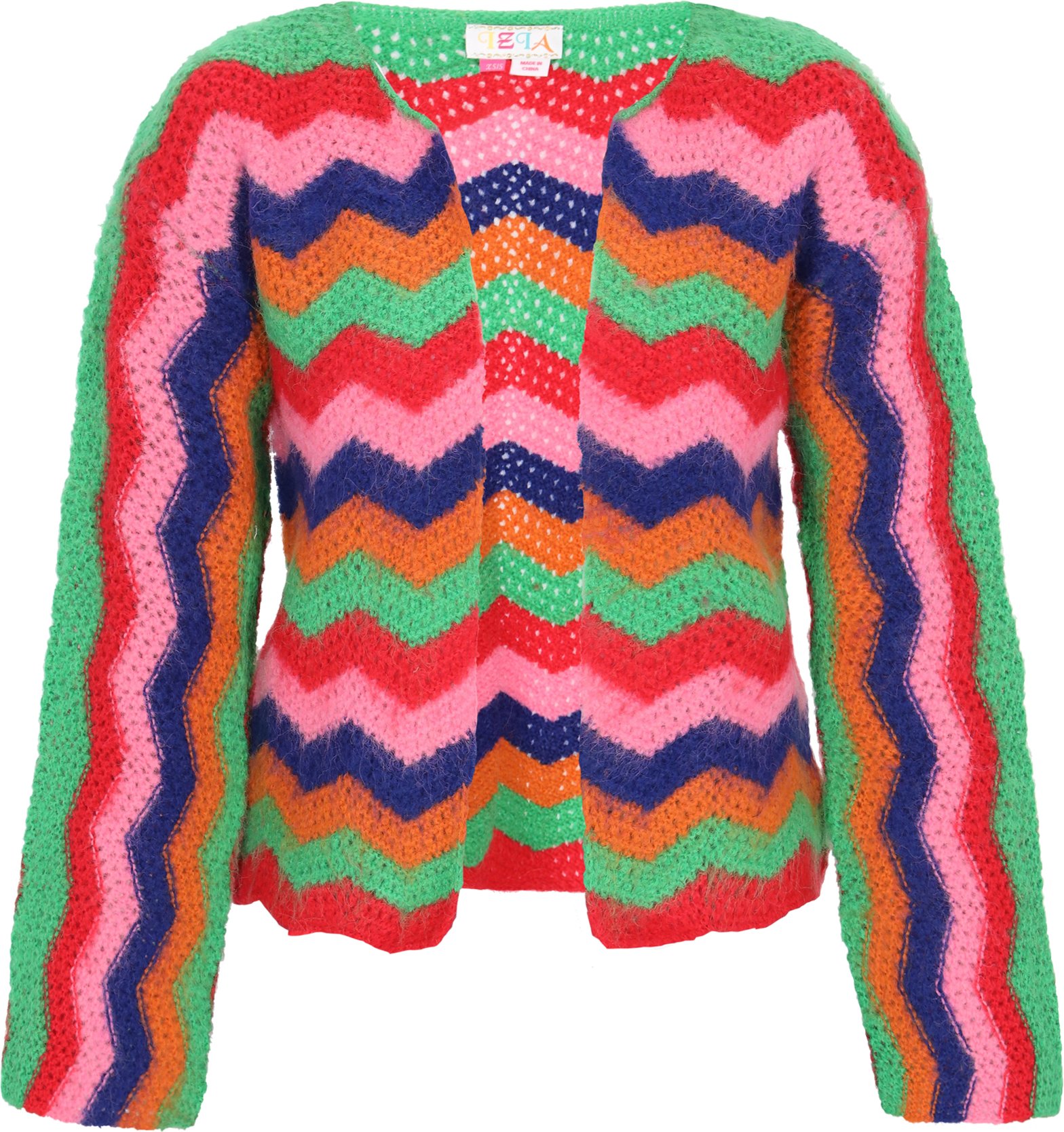 IZIA Strickjacke Frauen blau mehrfarbig