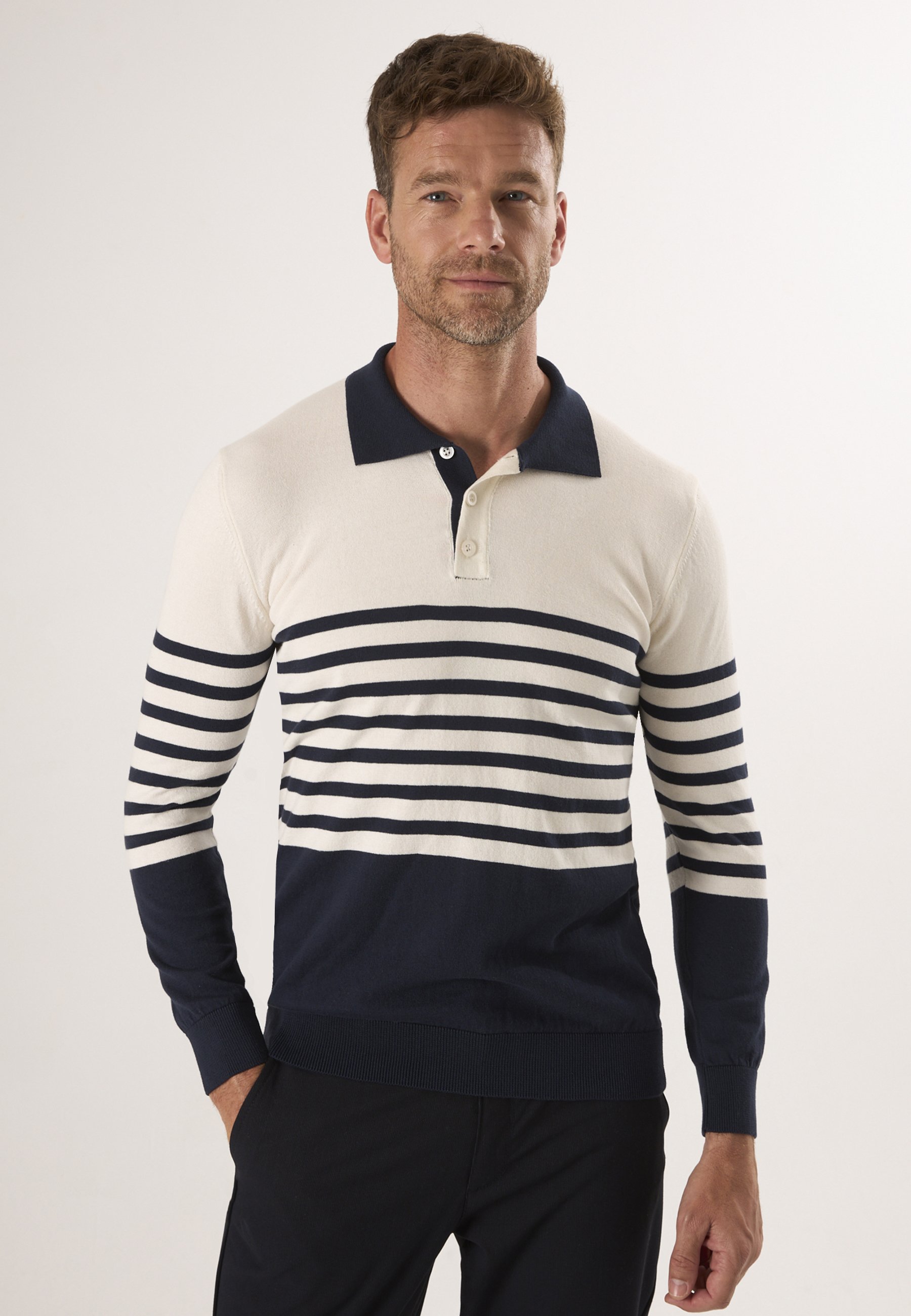 Pullover Strickpullover Mit Polokragen
