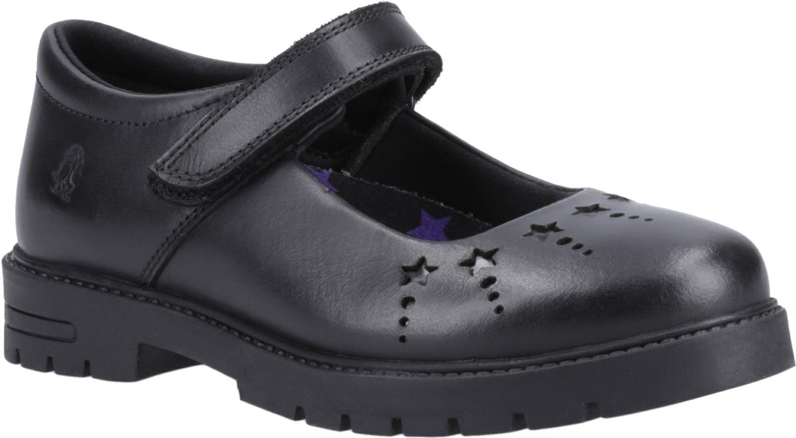 Hush Puppies Sabrina Senior Mädchenschuhe Aus Schwarzem Leder