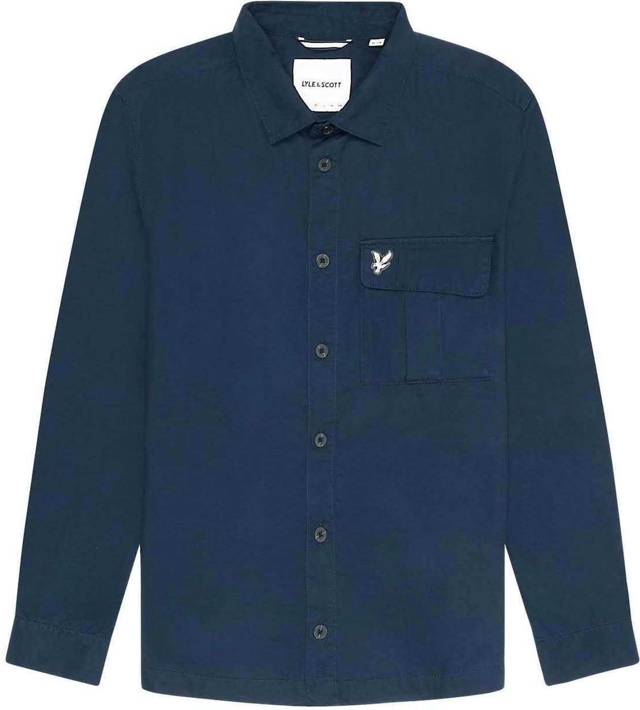 Thumbnail - Lyle & Scott - Hemdjacke für Herren, Mit Falten (Blau)