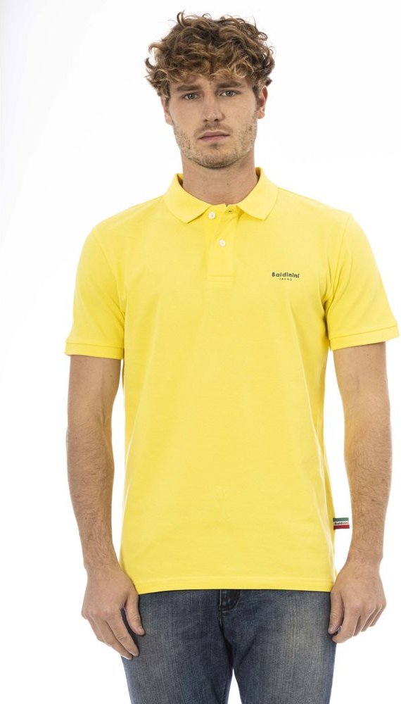 Baldinini Trend Gelbes Baumwoll Herren Polo-Shirt