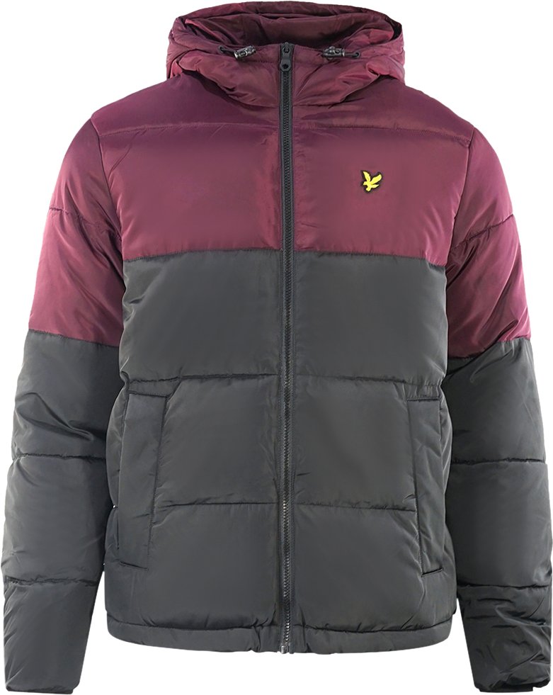 Lyle & Scott Colourblock-Pufferjacke Schwarz