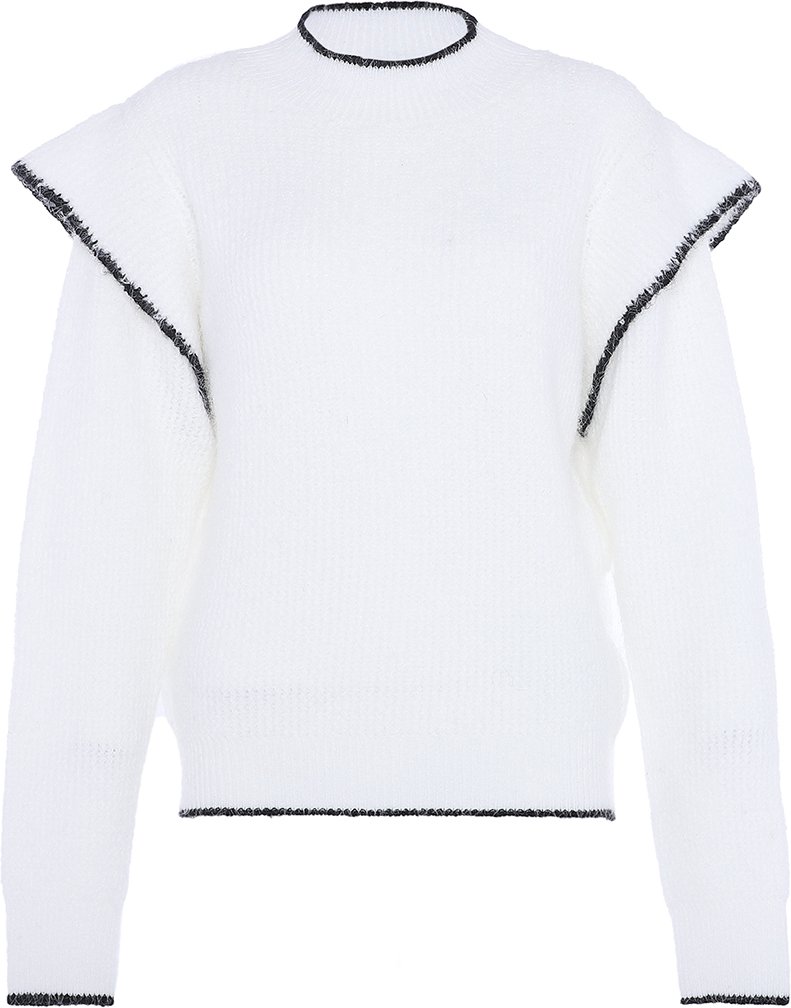 Faina Strickpullover Damen Wollweiß