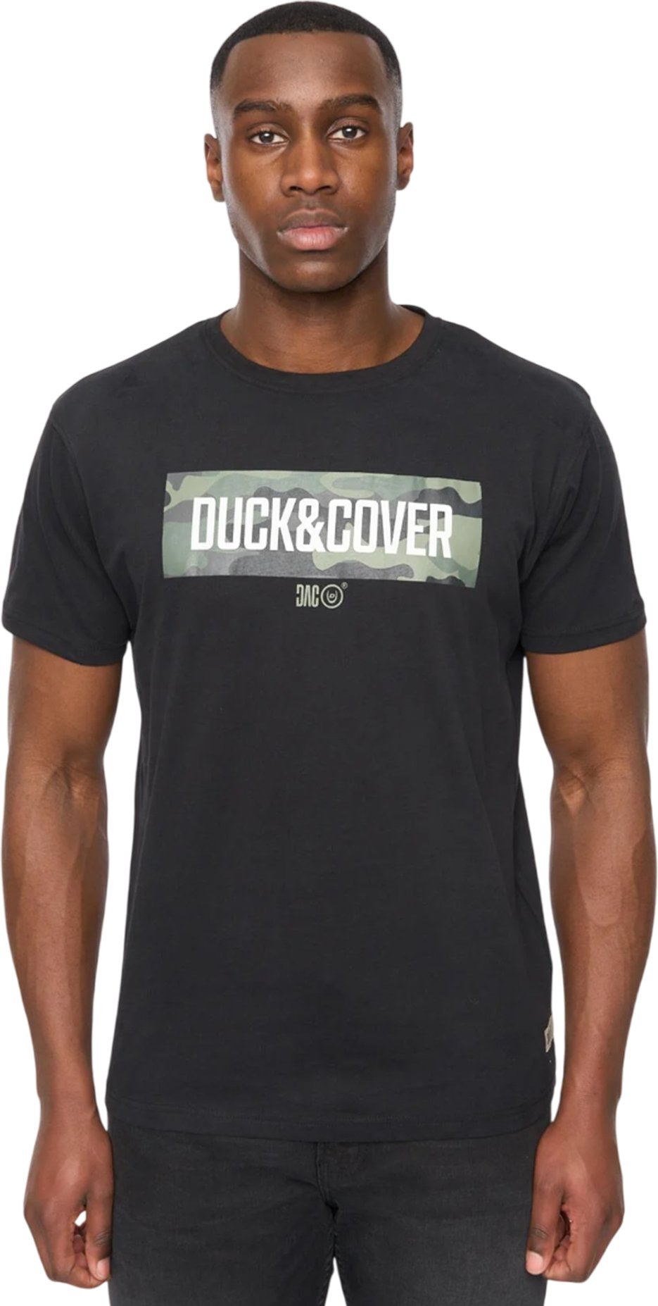 Duck and Cover - "Camotrax" T-Shirt für Herren (Schwarz)