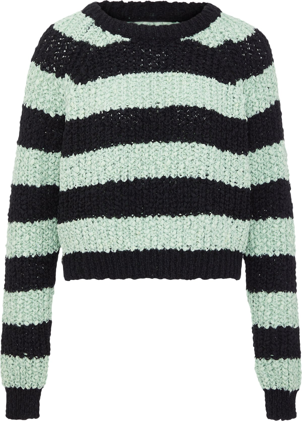 Mymo Pullover Damen schwarz grün