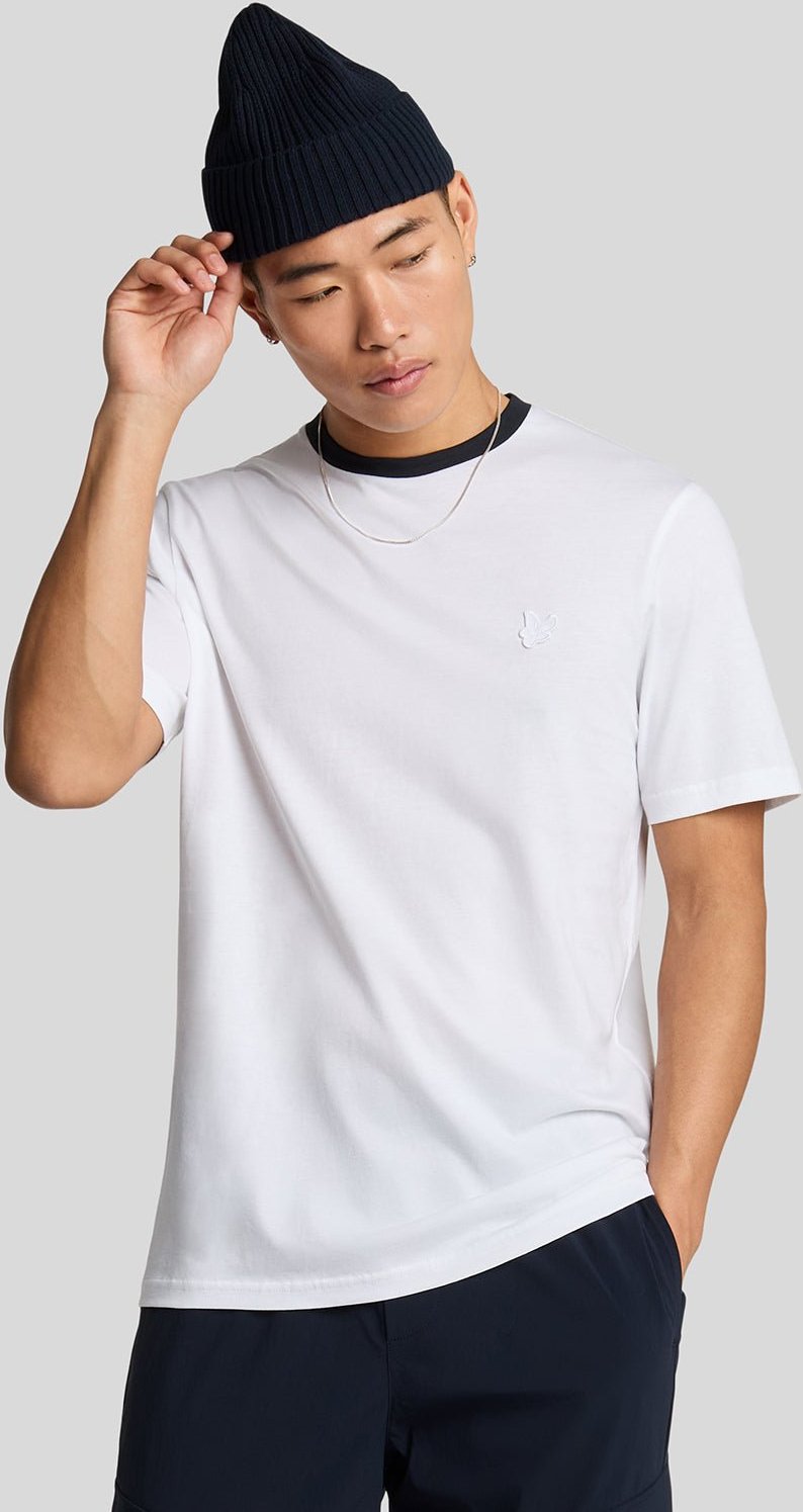Lyle & Scott Superfine Cotton Contrast T-Shirt - Weiß