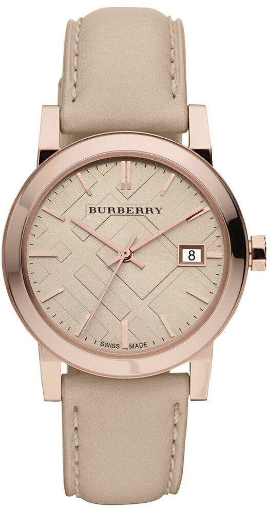 Burberry BU9109 Rose Gold Tone Beige Check Dial Damenuhr