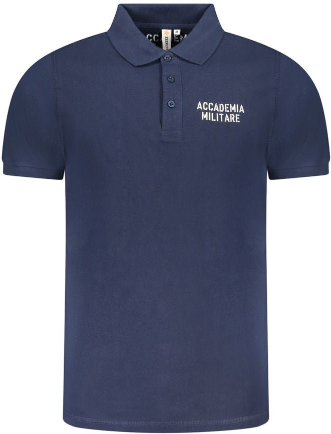 Accademia Militare Blaue Baumwolle Herren Polo