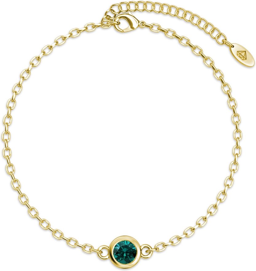 Geburtsstein-Armbänder - Gold und Grün