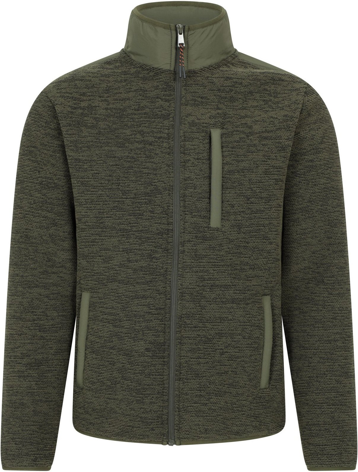 Mountain Warehouse - "Hayfield" Fleece-Oberteil für Herren, Durchgehender Reißverschluss, Kunstfell gefüttert (Khakigrün...