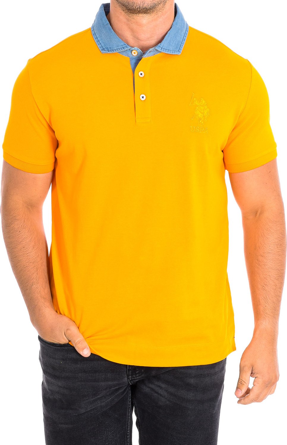 DESM Kurzarm-Polo mit kontrastierendem Reverskragen 61460 man